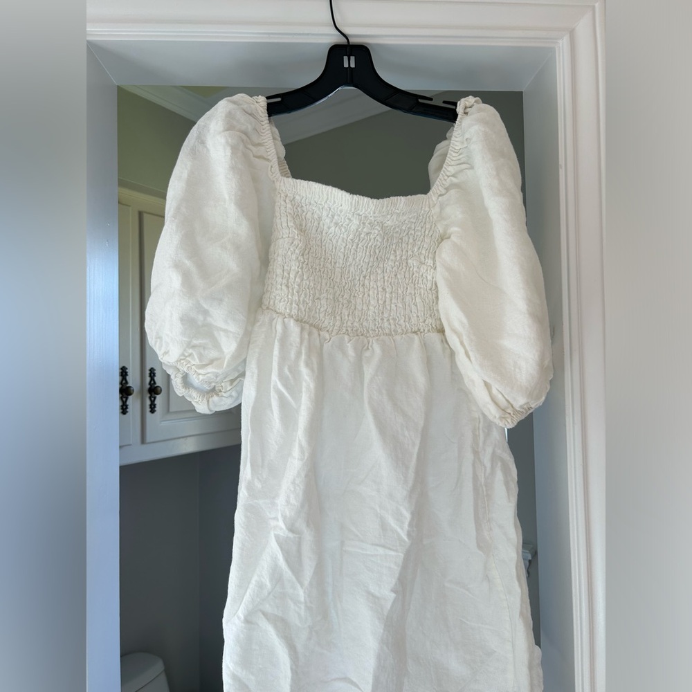 Tuckernuck Annie White Linen Dress